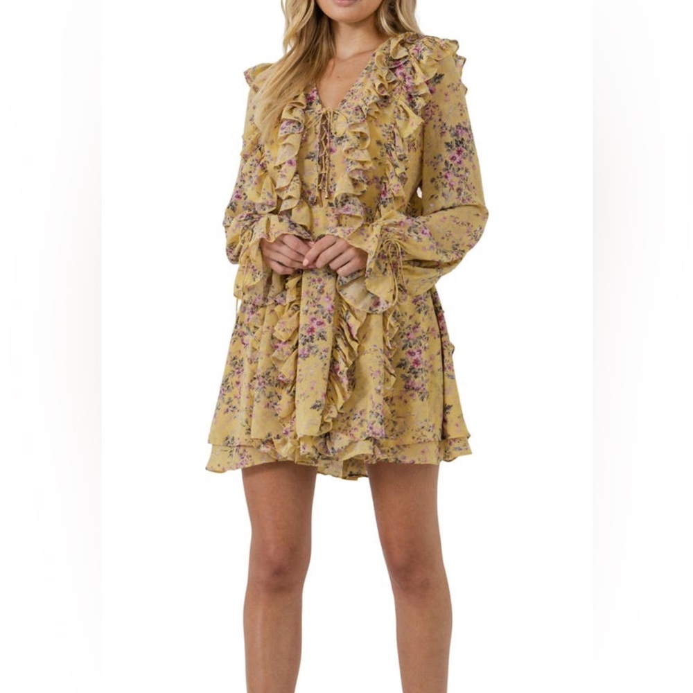 Endless Rose yellow mini dress